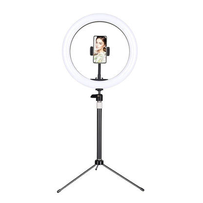 10-Inch RGB Ring Light with Vibrant Color Modes, Sturdy Tripod, and Adjustable Phone Holder