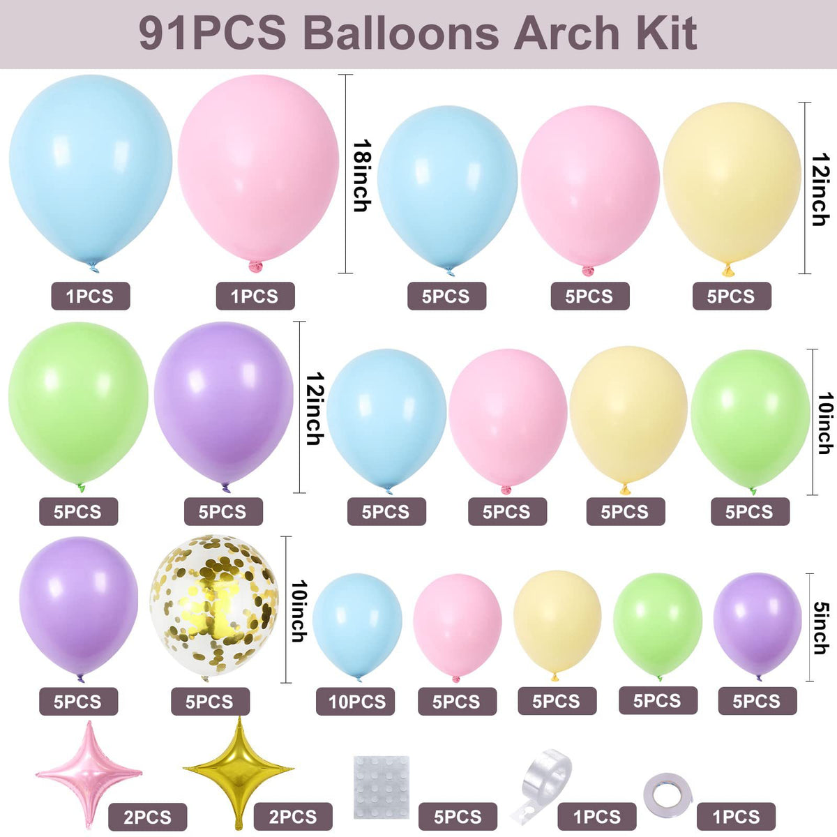 FREE 12 PCS 3D BUTTERFLY WITH Complete Set 91-Piece Premium Blue Balloon Garland Kit for Party Decoration, Unisex Balloon Arch Set for All Ages