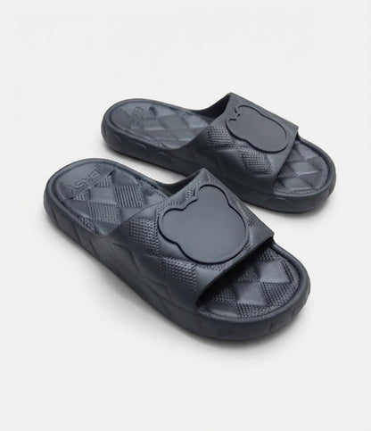 Unisex Rubber Comfort Slippers – Black