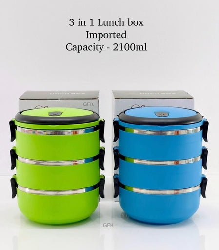 3 Layer Lunch Box 3 Layer Easy Portable Stainless Steel Office and School Lunch Box