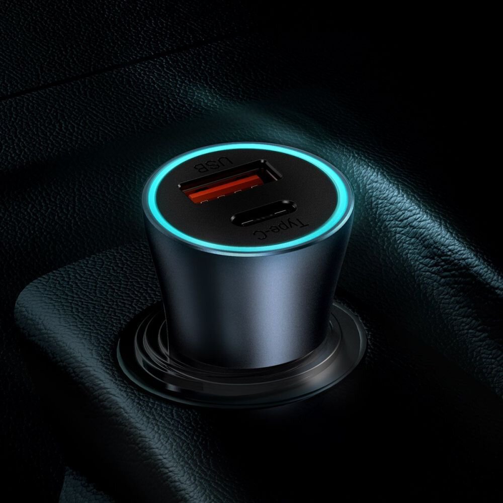 Baseus CCJD-0G Golden Contactor Pro 40W USB + Type-C Quick Charging Car Charger