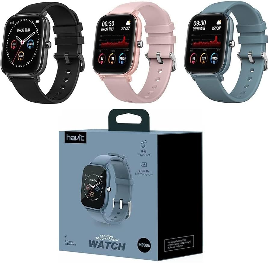 Havit M9006 Smart Watch With BP / HR / SPO2 ( Free Screen Protector )