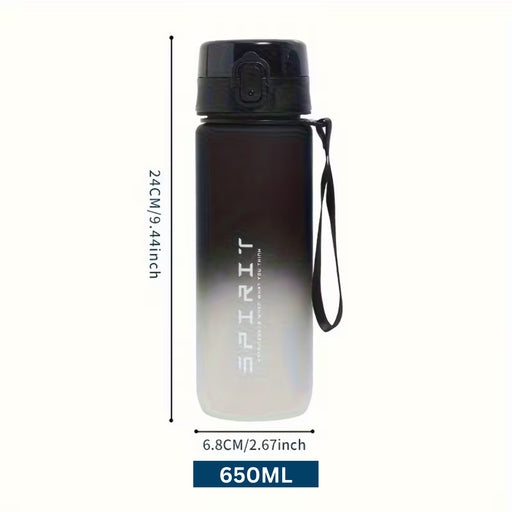 Grinkwell 26Oz Frosted Sports Water Bottle - Leakproof, BPA-Free PC with Silicone Straw