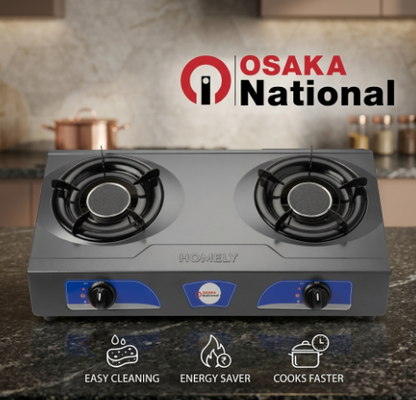 High Quality Double Gas Cooker Steel with Company Warranty