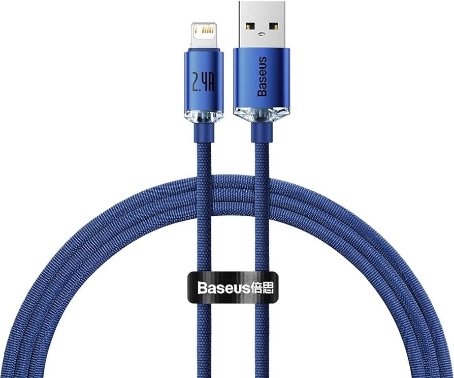 Baseus Crystal Shine Series 2.4A USB to Lightning Fast Charging Data Cable 480Mbps