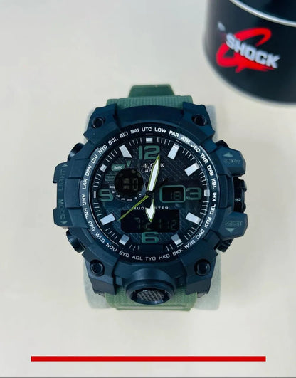 Sport Brand Men Sports Watches Dual Display Analog Digital LED Electronic Quartz Wristwatches