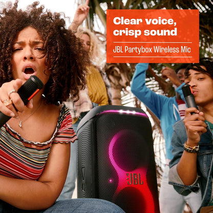 JBL PartyBox Wireless Mic - 2X Digital Wireless Microphones, Rechargeable Battery (20hrs - 700mAh), Clear Voice