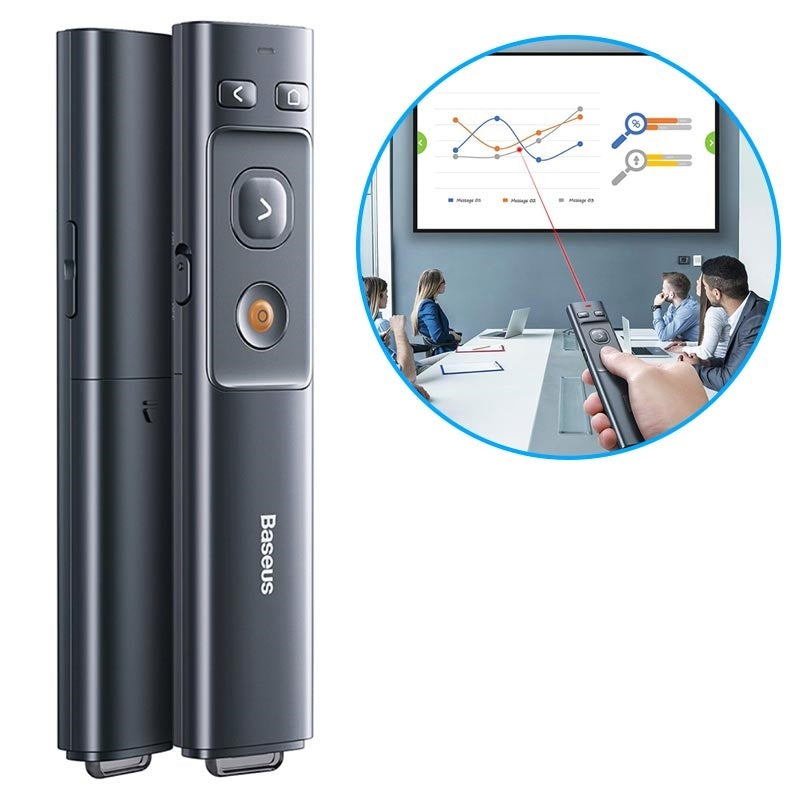 Baseus Orange Dot Wireless Presenter (Red Laser)