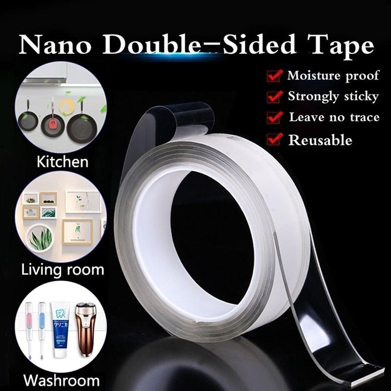 Heavy Duty Nano Adhesive Tape 3M | Double Sided Transparent Magic Gel Tape | Reusable Washable