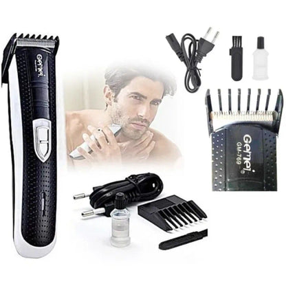 Gemei GM-769 Rechargeable Hair & Beard Clipper with Precision Trimmer for Smooth Grooming