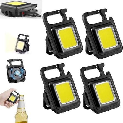 OB Keychain Work Light, Keychain Flashlights 4 Light Modes, 1000 Lumens Bright Rechargeable Portable