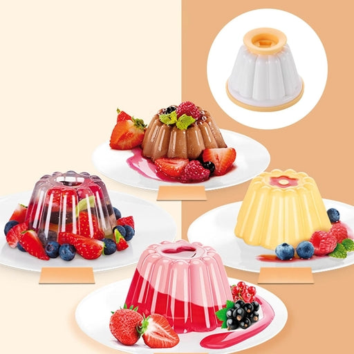 Traditional Jelly, Pudding Moulds with Lid-4 Pcs Set