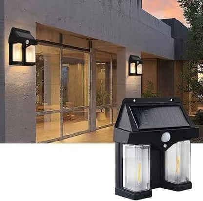 Dual LED Filament Solar Sensor Light Rechargeable Battery 3 Modes Waterproof CL-228
