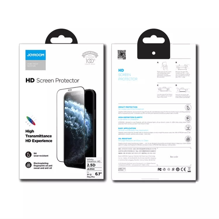 Joyroom HD Tempered Glass Screen Protector For i Phone 12 Pro Max ( 6.7" )