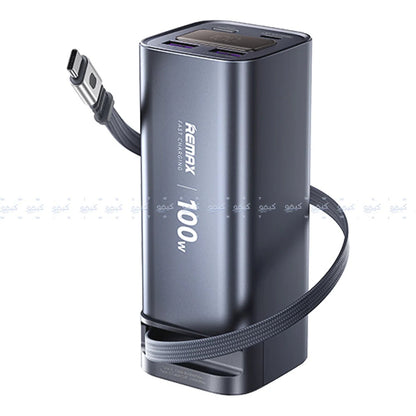 Remax FC-22 100W Fast Charging 20000mAh Power Bank 2x USB + PD Type-C / Built-In Type-C Cable