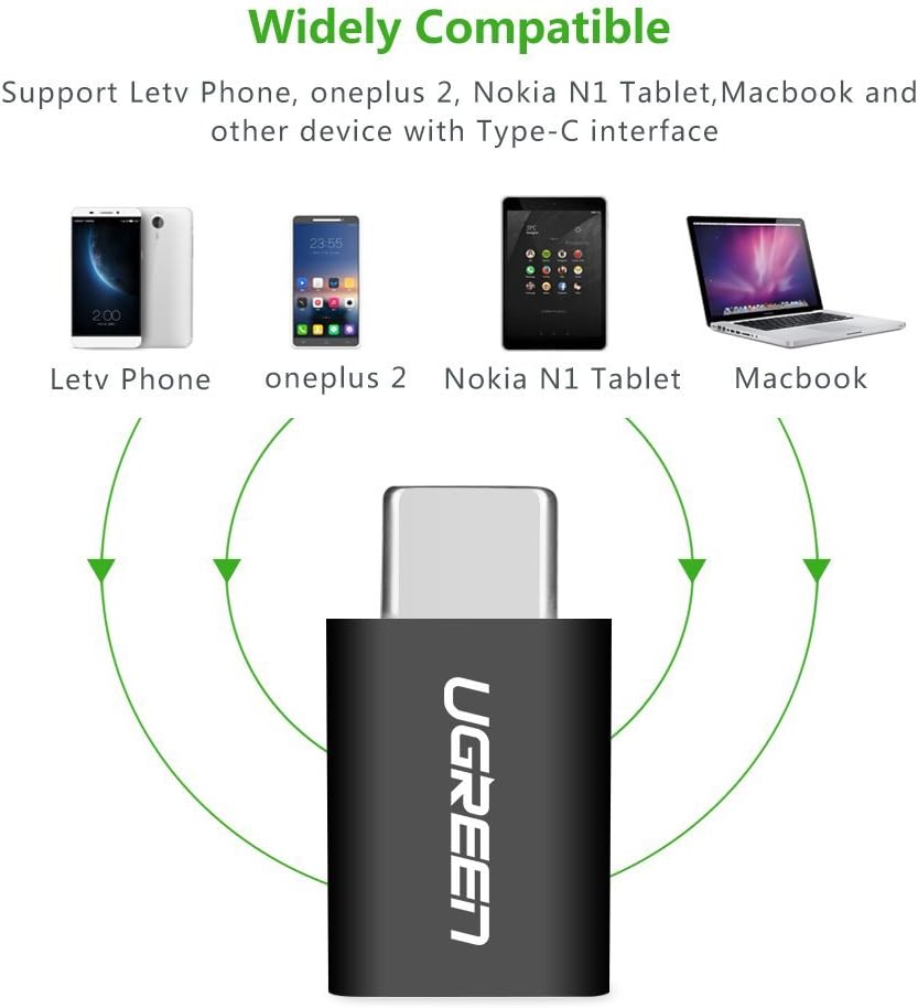 UGREEN Type-C to Micro USB OTG Adapter (Black) - 30391