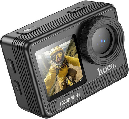 Hoco DV103 Action Camera HD (1080p) Underwater (with Case) with Screen 3" and Wi-Fi 30M Waterproof + Dual Display