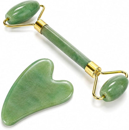 Facial Rollers Face Lifting Tool Massager Rose Quartz Roller Slimming Facial Massage Roller -H Green