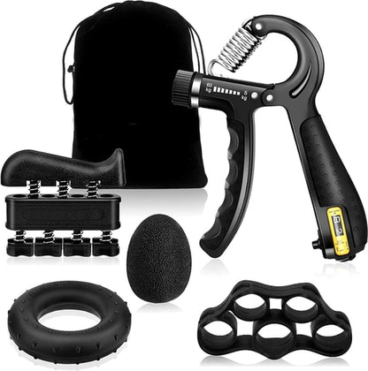 NEW 5Pcs/Set Hand Gripper Gym Fitness Hand Grip Ball Kit Power Finger Forearm Wrist Exerciser