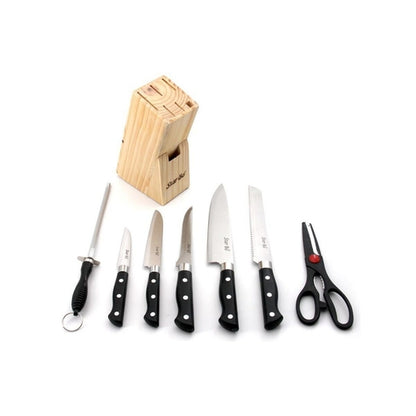 8 Pcs Set-Kitchen Knife Set with Wooden Knife Holder