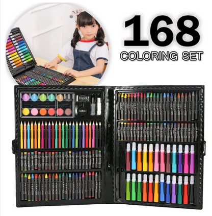 150,168 & 208 Piece Deluxe Art Set Drawing Set for Kids Crafts Kit Box Gift Art Supplies for Drawing