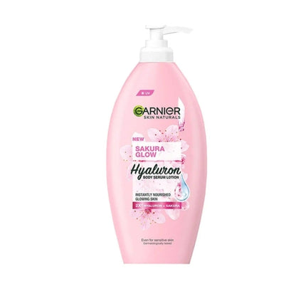 GARNIERS SAKURA GLOW HYALURON SERUM BODY LOTION 400Ml