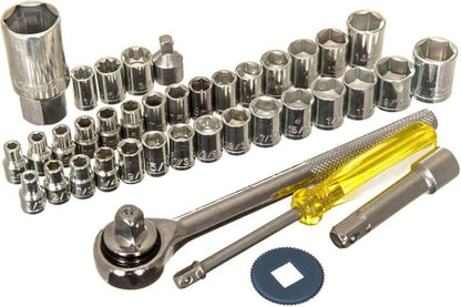 40Pc Spanner Socket Set Wrench Set Tool Kit
