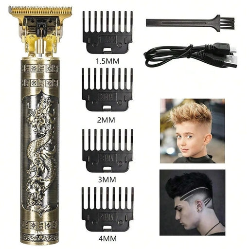 Vintage T9 Men's Hair Clipper Electric Shaver Rechargeable Hair Trimmer Beard Clipper