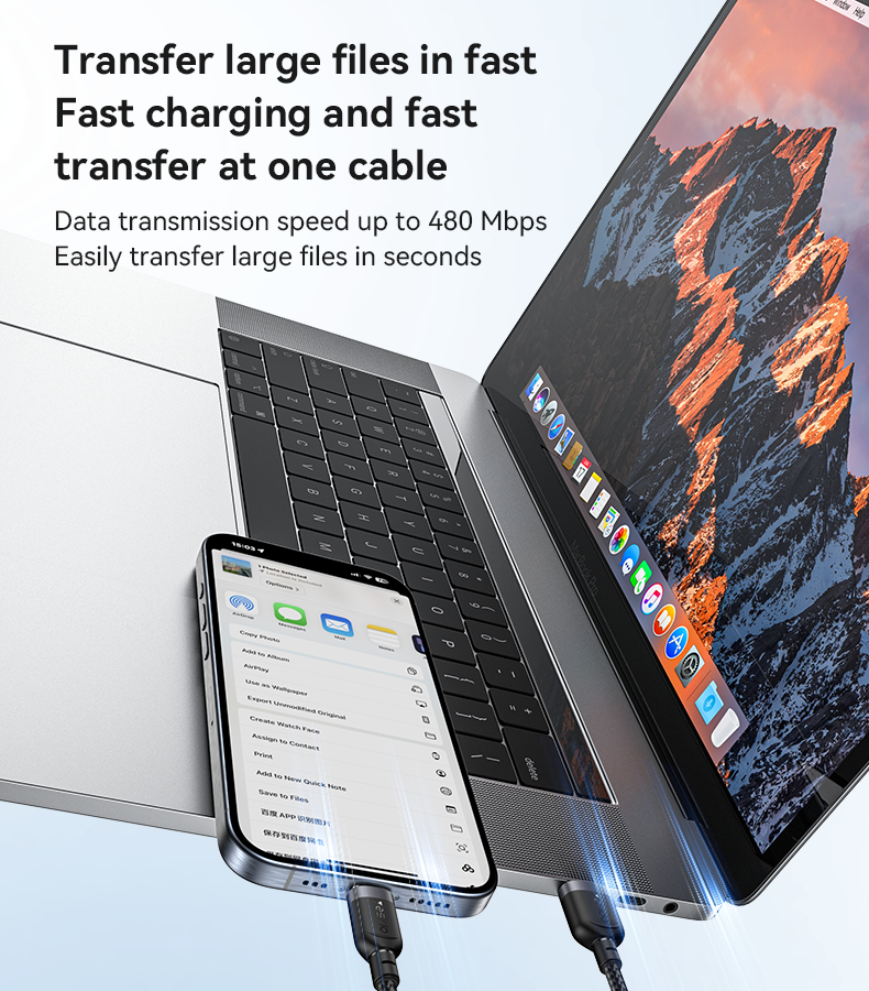 Yesido 0.3 Meter 18W Fast Charging USB to Type-C Aluminum Alloy Braided Data Cable - CA131C
