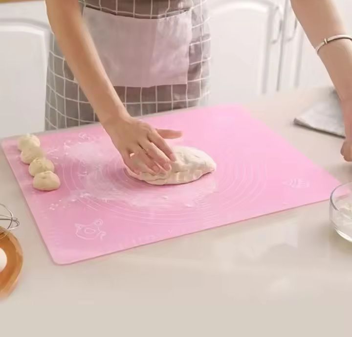 Silicone Pastry Mat with Measurements | Non-Stick Non-Slip Dough Rolling Baking Sheet