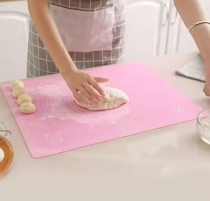 Silicone Pastry Mat with Measurements | Non-Stick Non-Slip Dough Rolling Baking Sheet