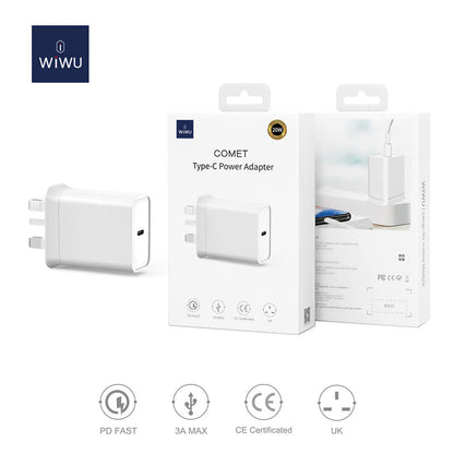 WIWU Comet 20W Type-C UK Power Adapter PD 3.0