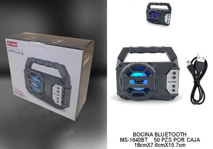 Bluetooth Rechargeable Speaker with FM Radio, TF Memory Card Reader and USB Pen Drive