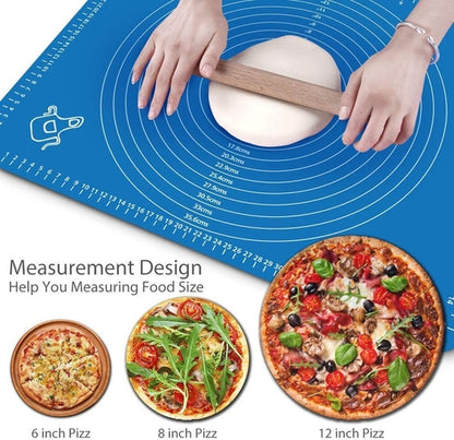 Non-Stick Silicon Rolling Baking Sheet Mat with Measurements [.30*40]