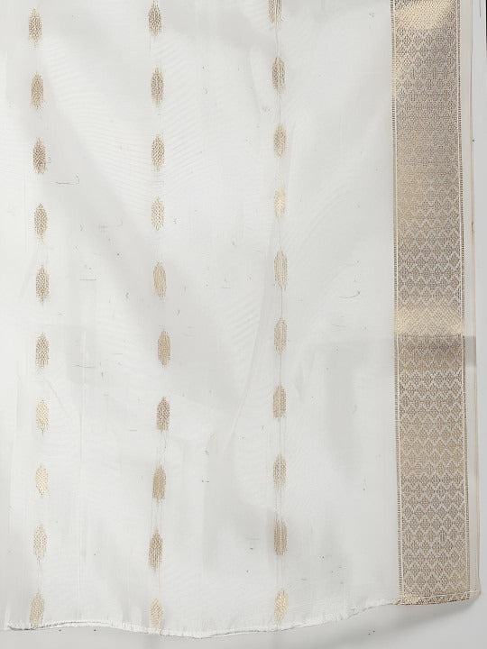 Women Floral Printed Empire Sequinned Kurta with Trousers & Dupatta