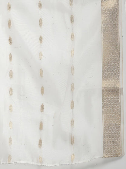 Women Floral Printed Empire Sequinned Kurta with Trousers & Dupatta