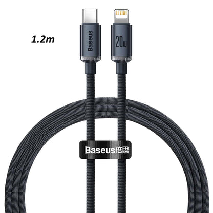 Baseus Crystal Shine 20W Fast Charging & Data Cable USB Type C to Lightning 20W