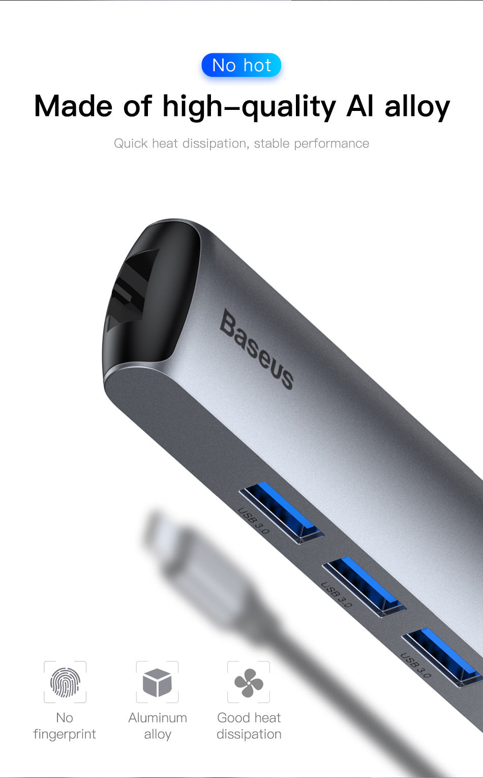 100% Genuine Baseus Mechanical Eye Six-in-One Smart Hub Docking Station