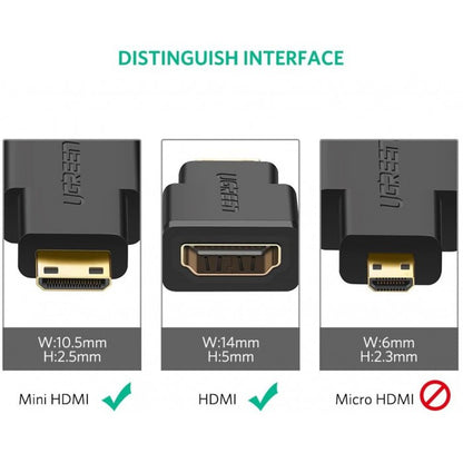 UGreen MINI HDMI MALE TO HDMI FEMALE ADAPTER UGREEN - 20101