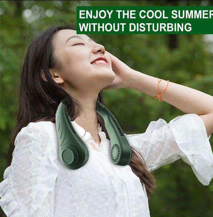 NEW PORTABLE NECK FAN, FOLDABLE BLADELESS NECK FAN, WEARABLE COOLING NECK FAN PERFECT for TRAVEL,