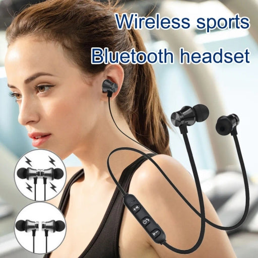 Bluetooth Wireless Headset Sports Neckband Magnetic Earphone Headphone for All Phones