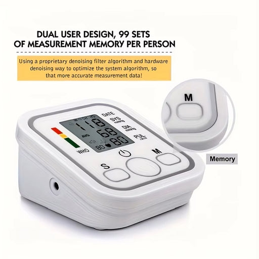 Blood Pressure Meter Powered by USB-C and Battery Both