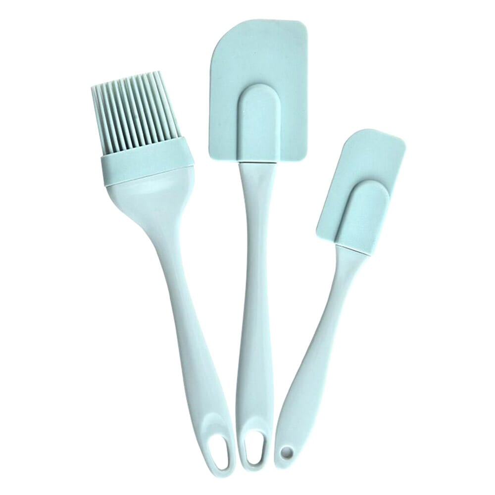 3 in 1 Set Spatula Silicone BBQ Oil Brush Spatula For Cupcake Cake Decorating Baking Oil Brush Tool Cooking Brush Tools Kitchen Baking Accessories
