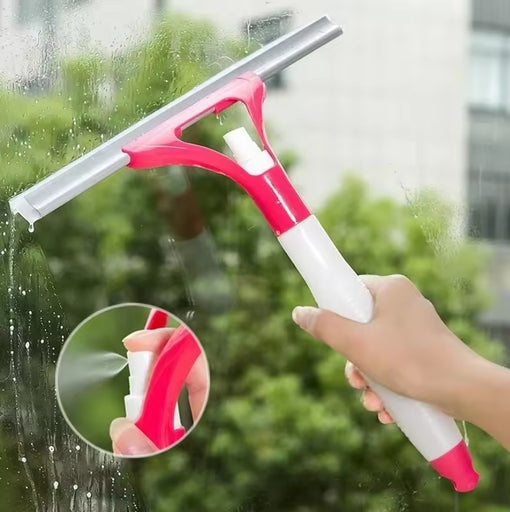 3-In-1 Car Glass Cleaning Wiper with Spray Bottle -Car Door,Window,and Windshield Cleaner Squeegee