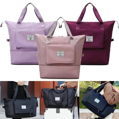 Folding Travel Bag Hand Luggage for Men and Women Duffle Bag Travel Storage Bags (Maroon Colour)