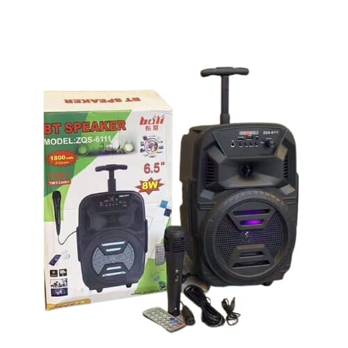 Bluetooth Speaker ZQS-6111 with Karoke Mic - Pen L Memory Card L FM Radio Support