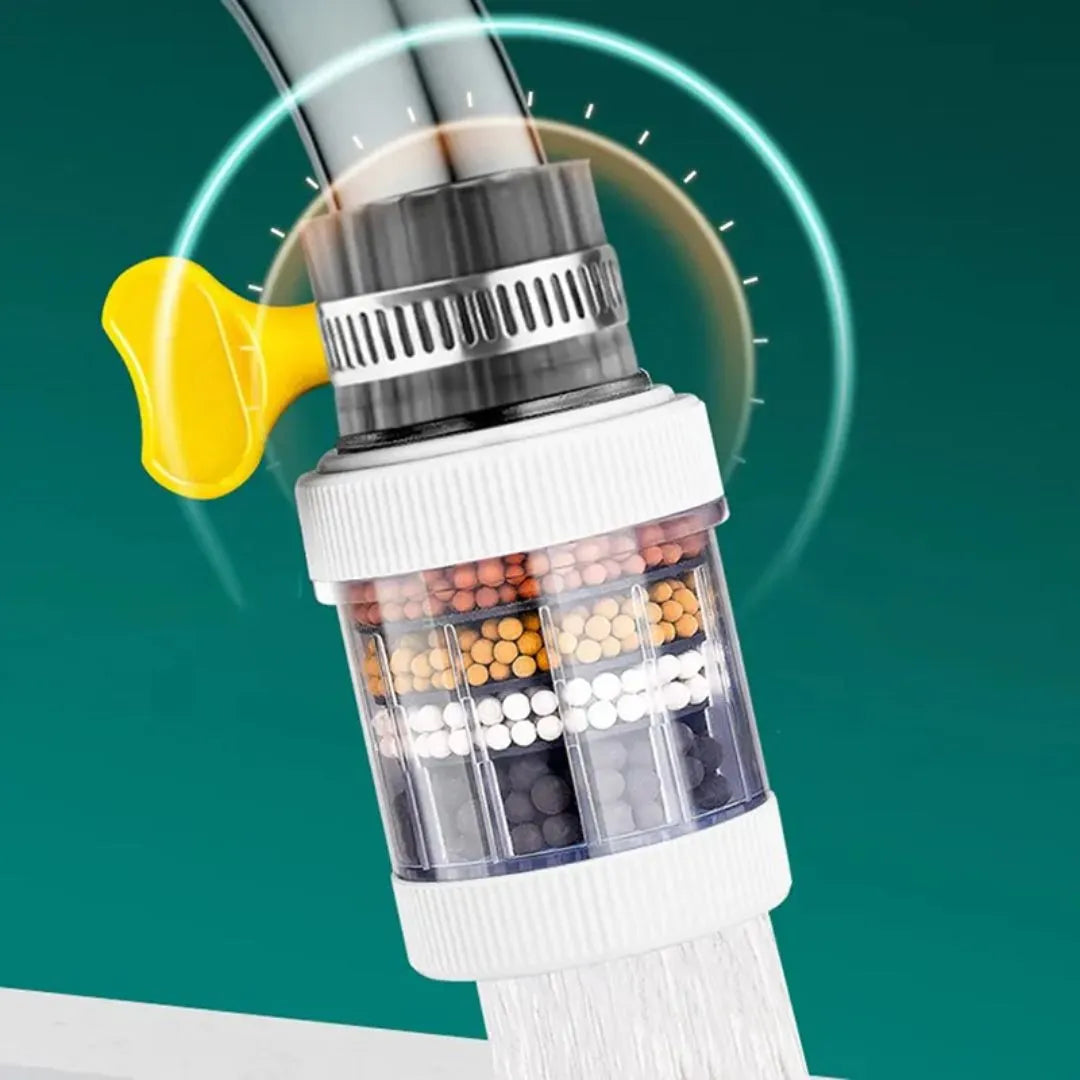 Removable & Washable 6-Layer Faucet Water Filter: Household Tap Water Filtration Housing