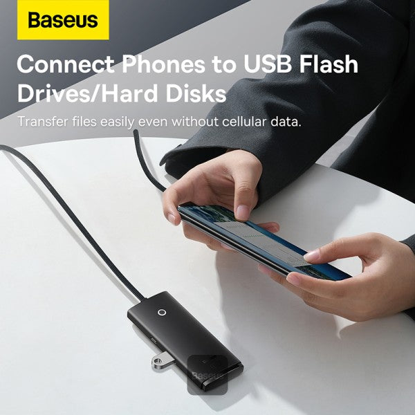 Baseus Airjoy Lite Series HUB adapter USB Type C - 4x USB 3.0 cable 100cm