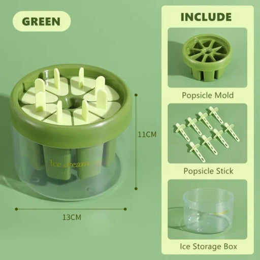 New Popsicle Mold Set 8 Pieces Ice Pop Mold Homemade Silicone