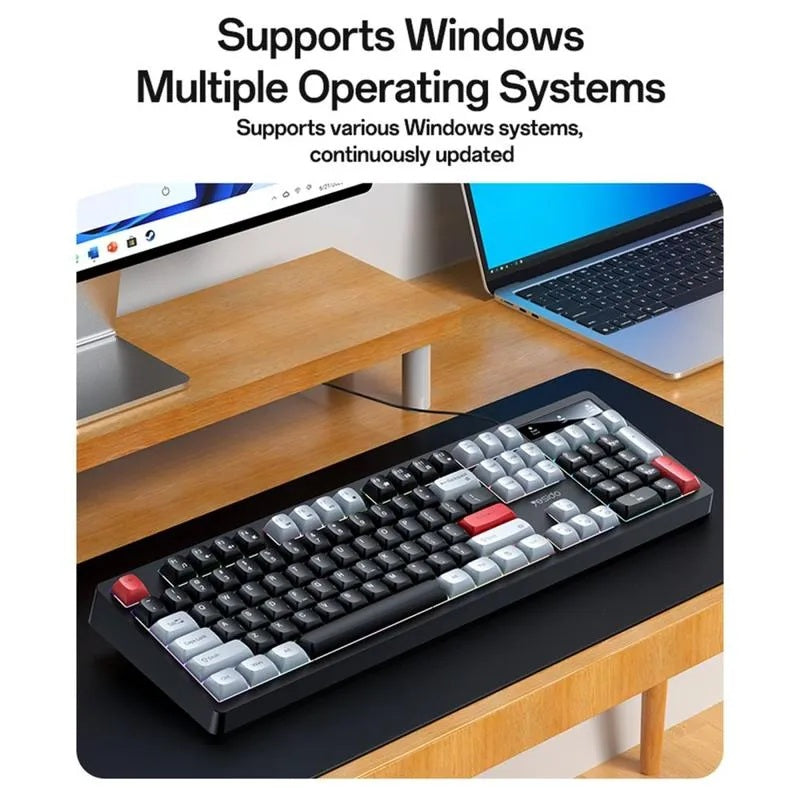 Yesido KB44 Wired Keyboard - 104 Keys RGB Backlit Low-Noise Keyboard - English Layout - QWERTY